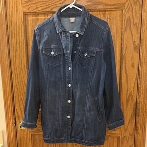 Chico's Dark Blue Jean Jacket
